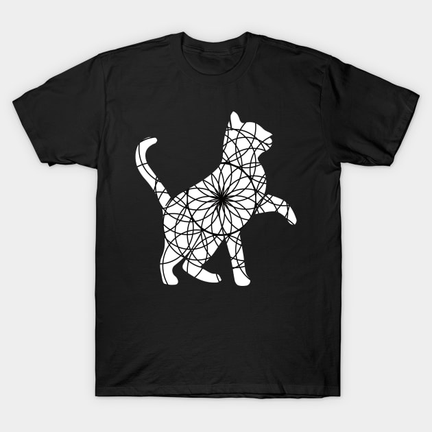 Funny Cat Cat Geometry T-shirt T-Shirt by thefriendlyone